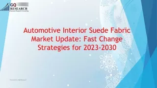 Global Automotive Interior Suede Fabric Market: Overview
