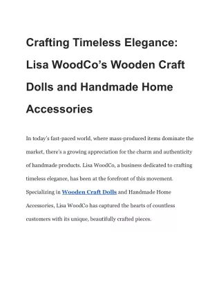 handcrafted toys