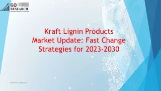 Global Kraft Lignin Products Market: Overview