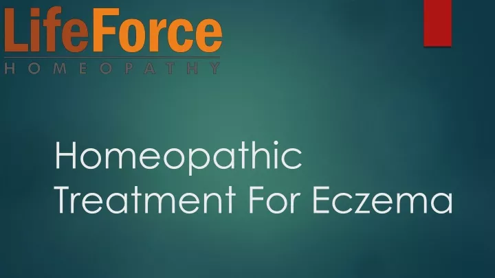 homeopathic treatment for eczema