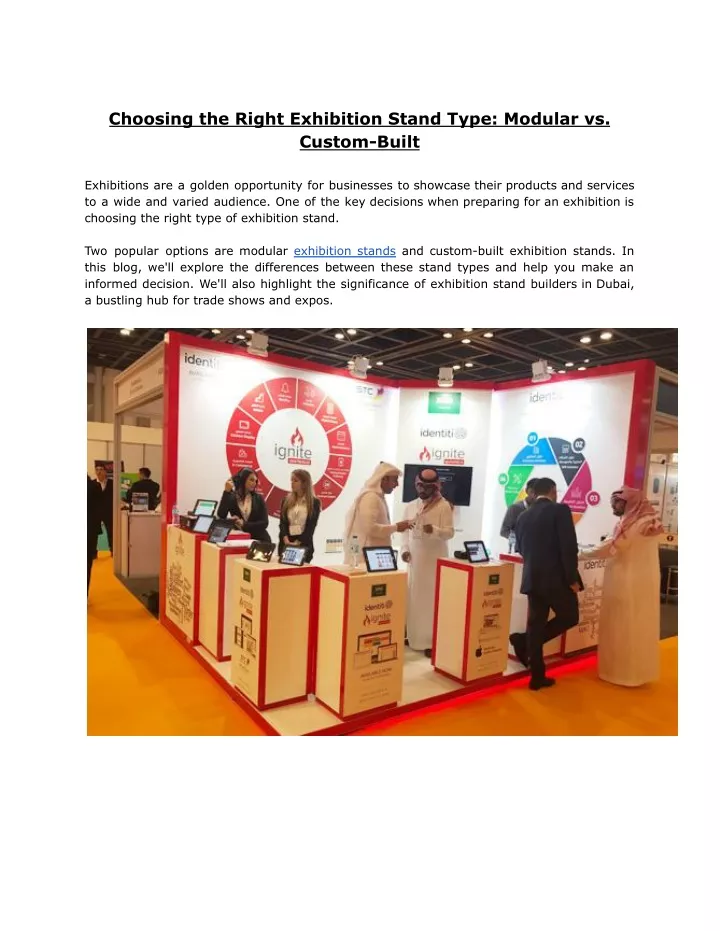 choosing the right exhibition stand type modular