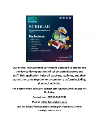our school management software is designed