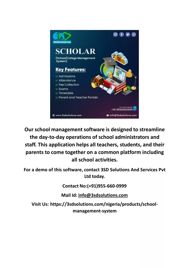 our school management software is designed