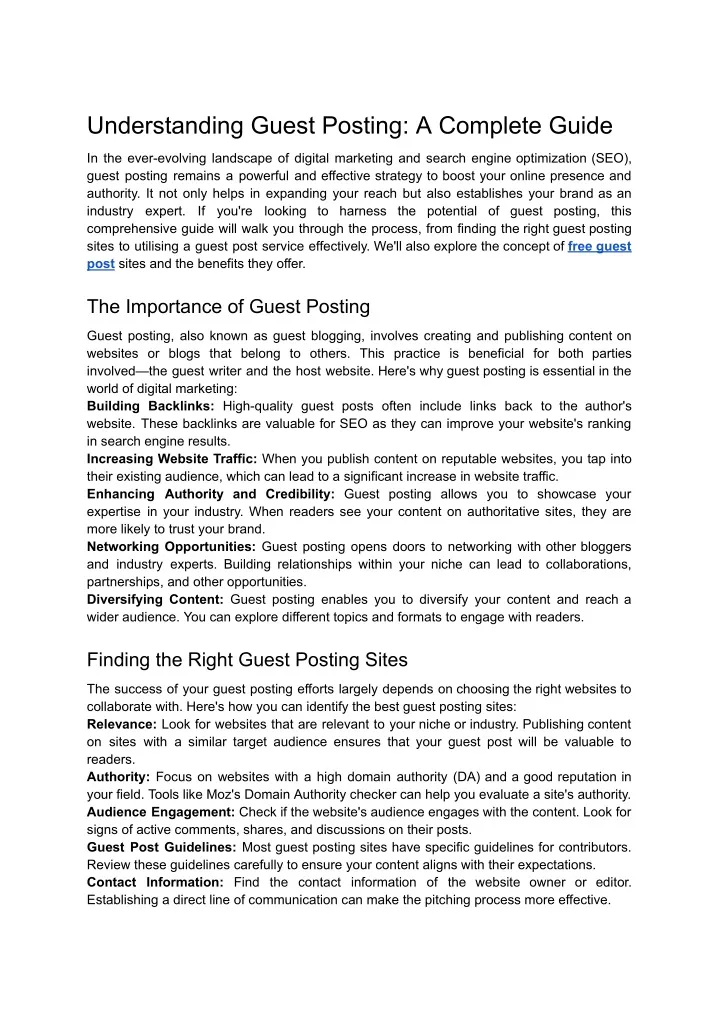 understanding guest posting a complete guide