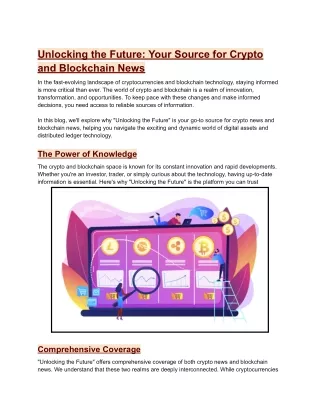 Unlocking the Future_ Your Source for Crypto and Blockchain News