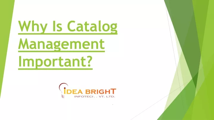 why is catalog management important