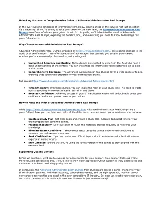 Advanced-Administrator Real Dumps from DumpsCafe