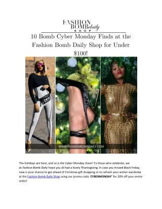 10 Bomb Cyber Monday Finds at the Fashion Bomb Daily Shop for Under $100!