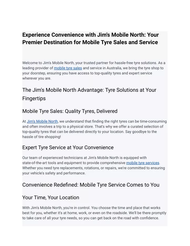 experience convenience with jim s mobile north