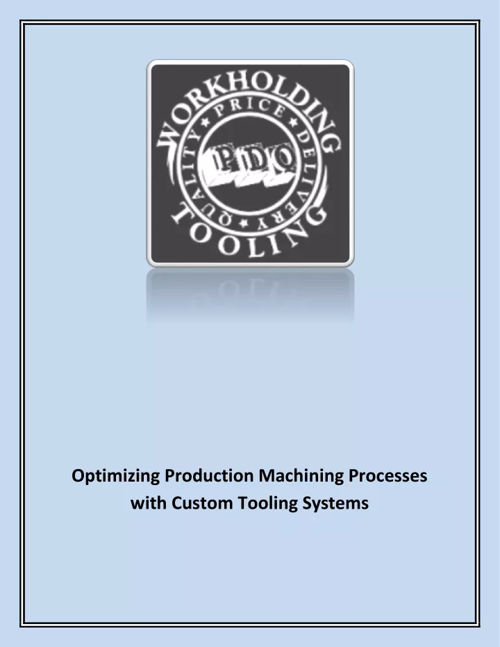 optimizing production machining processes with