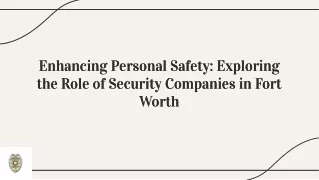Personal Security Companies Fort Worth - Nationalsecurityus.org