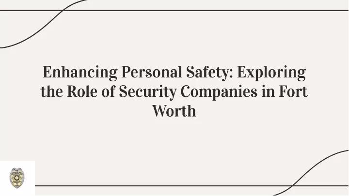 enhancing personal safety exploring the role
