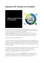 Selenium API Testing - slide 1