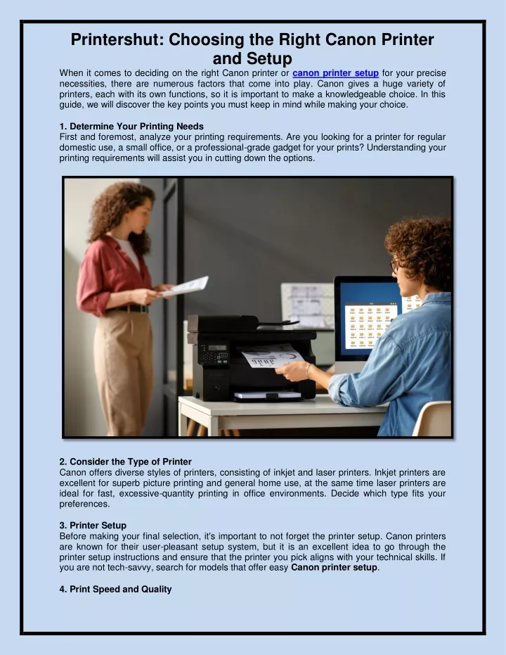 printershut choosing the right canon printer