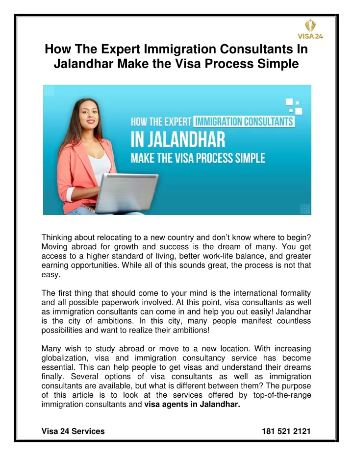 Ppt How The Expert Immigration Consultants In Jalandhar Makes The Visa Process Simple 1073