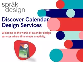 Calendar Design Services - Sprak Design