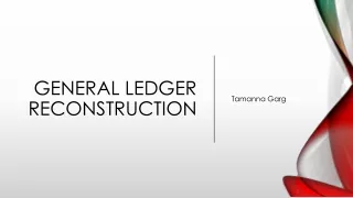 General Ledger Reconstruction