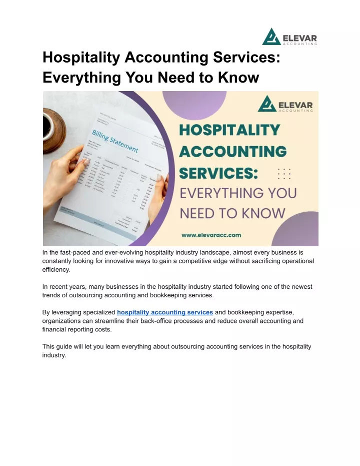 hospitality accounting services everything