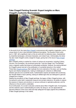 Fake Chagall Painting