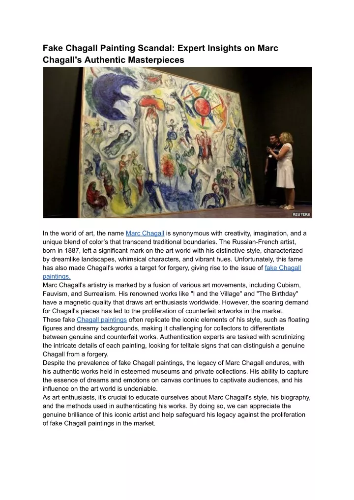 fake chagall painting scandal expert insights
