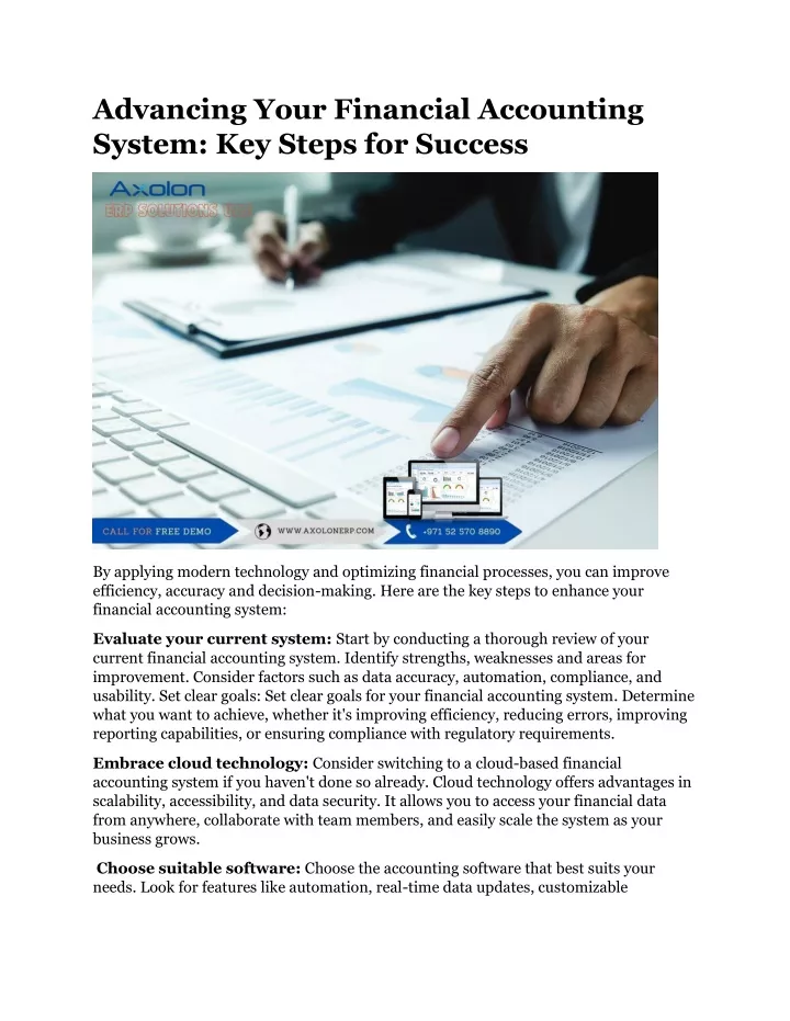 advancing your financial accounting system