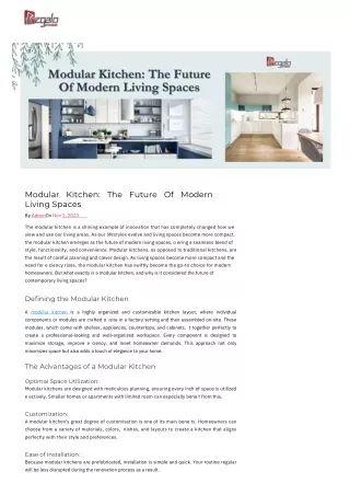 modular kitchen the future of modern living spaces