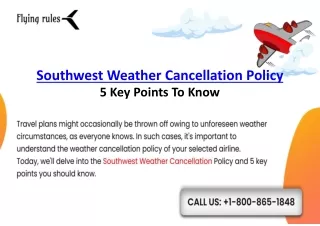 Southwest Weather Cancellation Policy