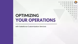 Optimizing Your Operations with Salesforce Customization Services