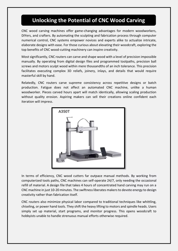 unlocking the potential of cnc wood carving