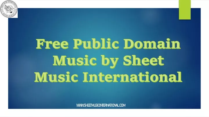 free public domain music by sheet music international
