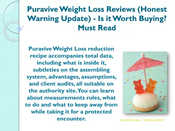 puravive weight loss reviews honest warning