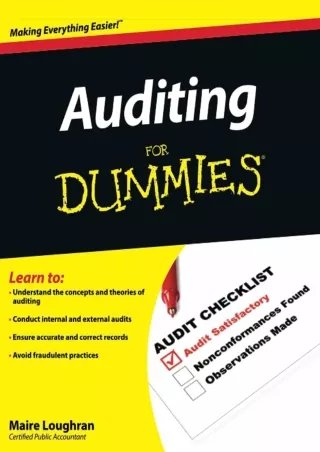 [PDF READ ONLINE]  Auditing For Dummies