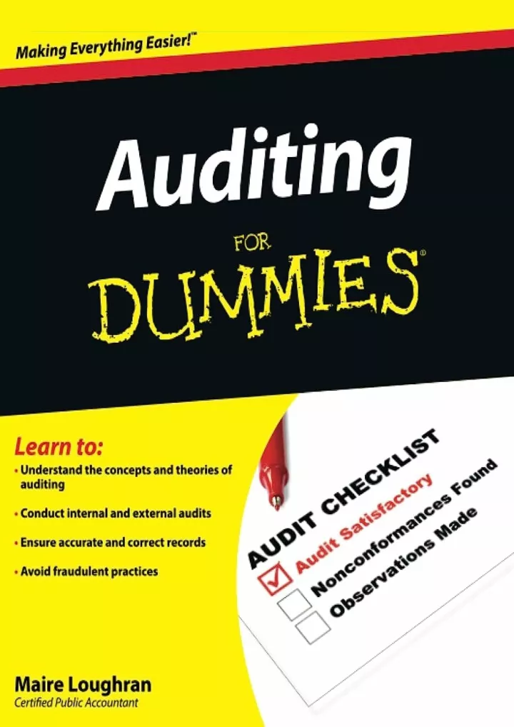 pdf read online auditing for dummies download