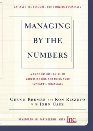 PDF/READ  Managing By The Numbers: A Commonsense Guide To Understanding And Usin