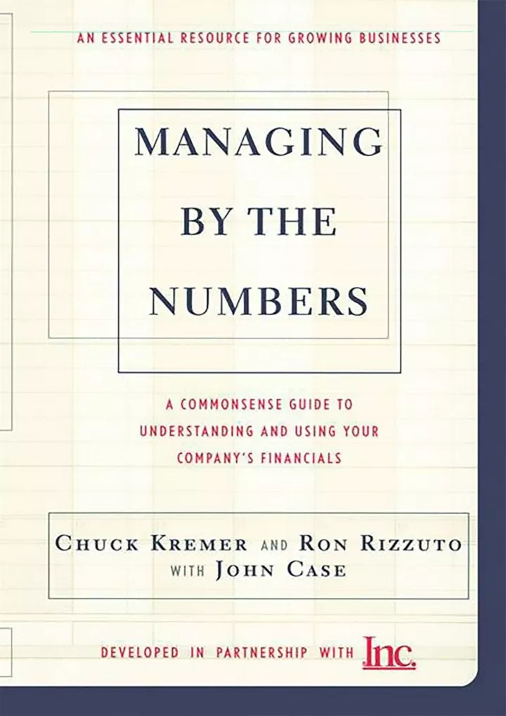 pdf read managing by the numbers a commonsense