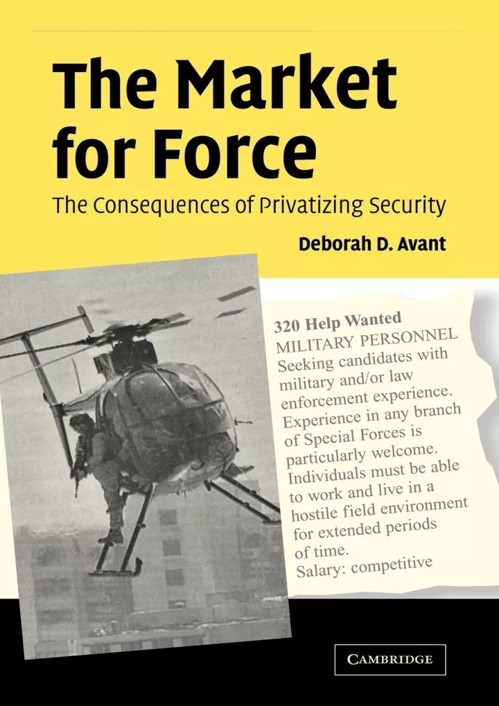 read ebook pdf the market for force