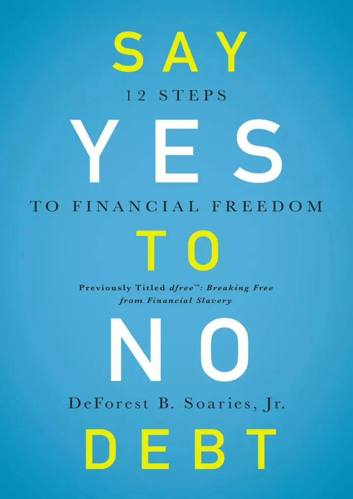 pdf read download say yes to no debt 12 steps