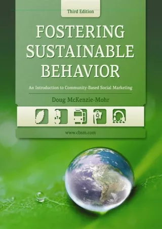 [PDF] DOWNLOAD  Fostering Sustainable Behavior: An Introduction to Community-Bas