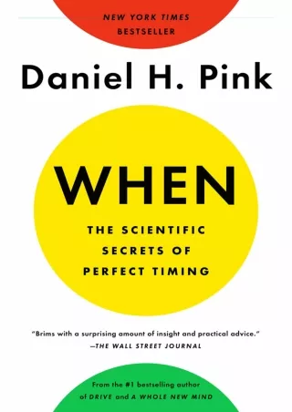 Download Book [PDF]  When: The Scientific Secrets of Perfect Timing