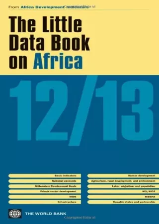 [PDF READ ONLINE]  The Little Data Book on Africa 2012/2013 (Africa Development