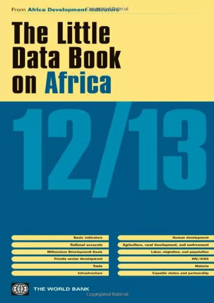 pdf read online the little data book on africa