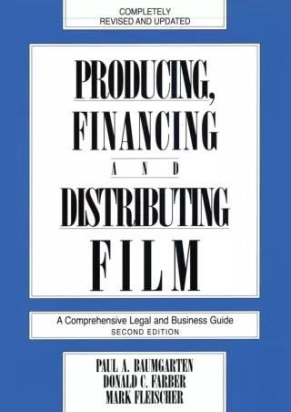 get [PDF] Download Producing, Financing, and Distributing Film: A Comprehensive