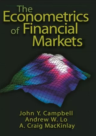 Download Book [PDF]  The Econometrics of Financial Markets