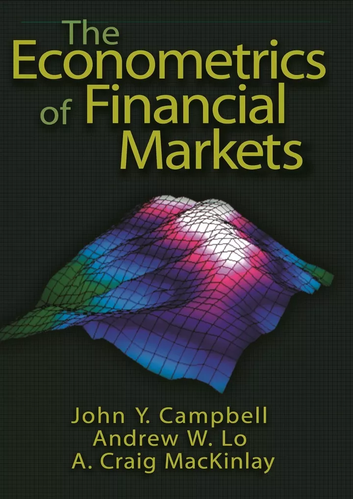 download book pdf the econometrics of financial