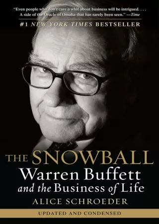 PDF/READ/DOWNLOAD  The Snowball: Warren Buffett and the Business of Life