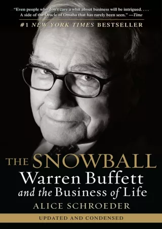 DOWNLOAD/PDF  The Snowball: Warren Buffett and the Business of Life