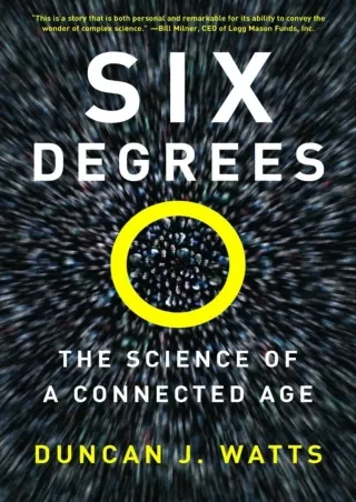 PDF/READ/DOWNLOAD  Six Degrees: The Science of a Connected Age