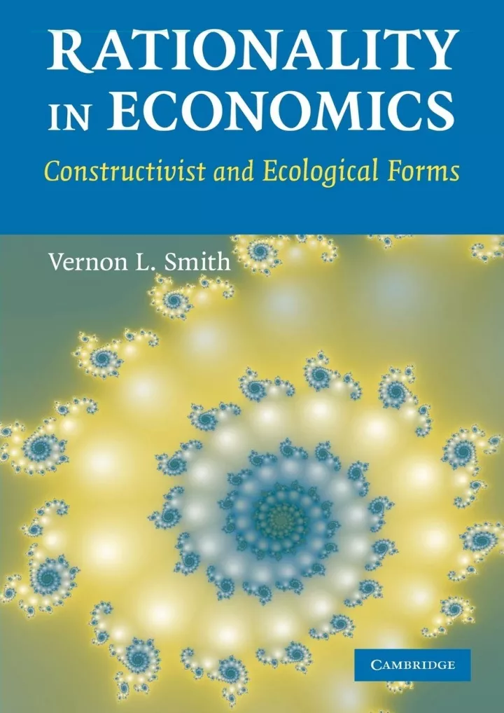 pdf rationality in economics constructivist