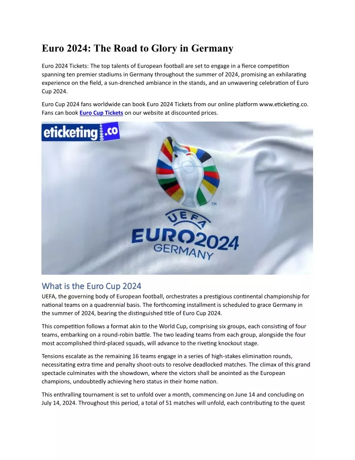 euro 2024 the road to glory in germany