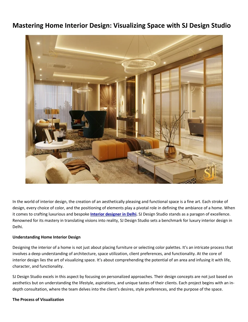 PPT - Mastering Home Interior Design: Visualizing Space with SJ Design ...